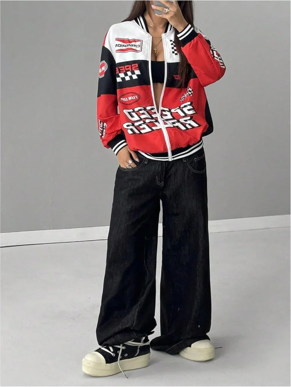 Women's F1 Racer Car Jackets Letterman Varsity Bomber Jackets